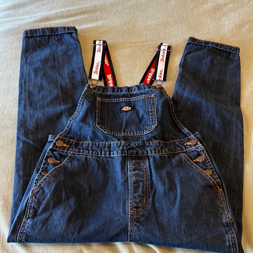 Dickies overalls with suspender logo straps